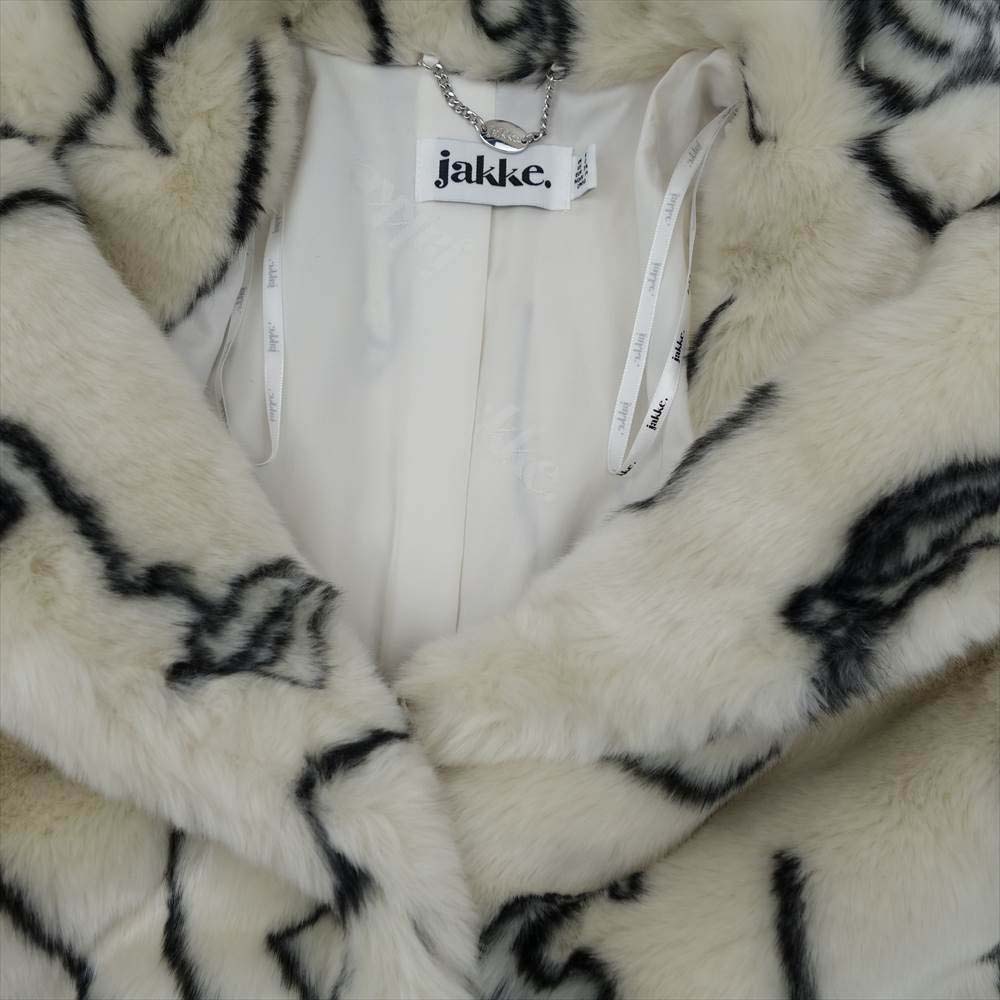 ジャッキー エコファー フェイクファー コート オフホワイト系【中古】