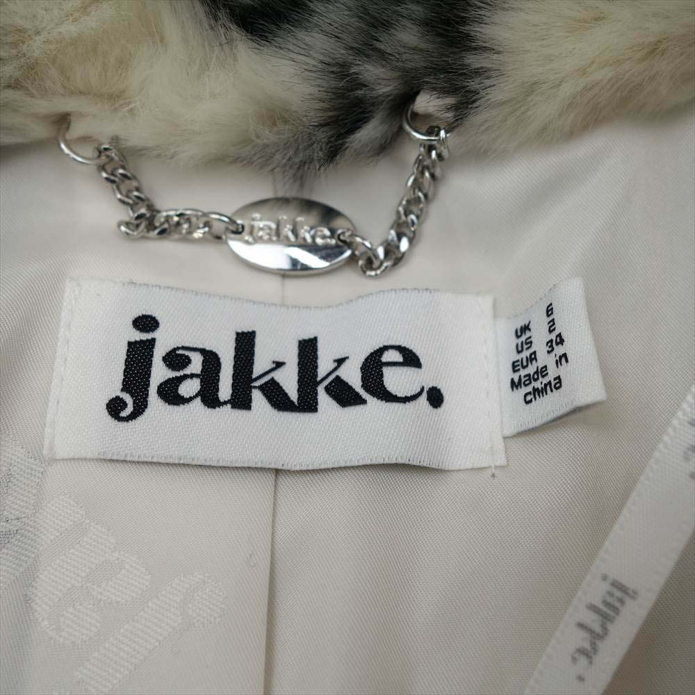 ジャッキー エコファー フェイクファー コート オフホワイト系【中古】