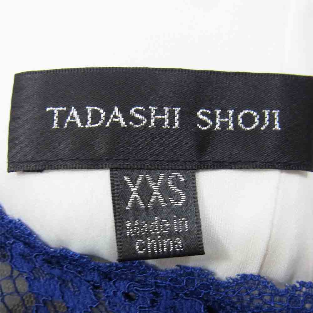 タダシ ショージ APC1178MJ DPLIV ブルー 刺繍レース フィット&フレア ドレス ブルー系 XXS【中古】