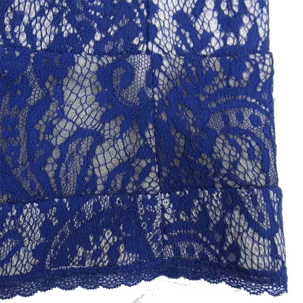 タダシ ショージ APC1178MJ DPLIV ブルー 刺繍レース フィット&フレア ドレス ブルー系 XXS【中古】