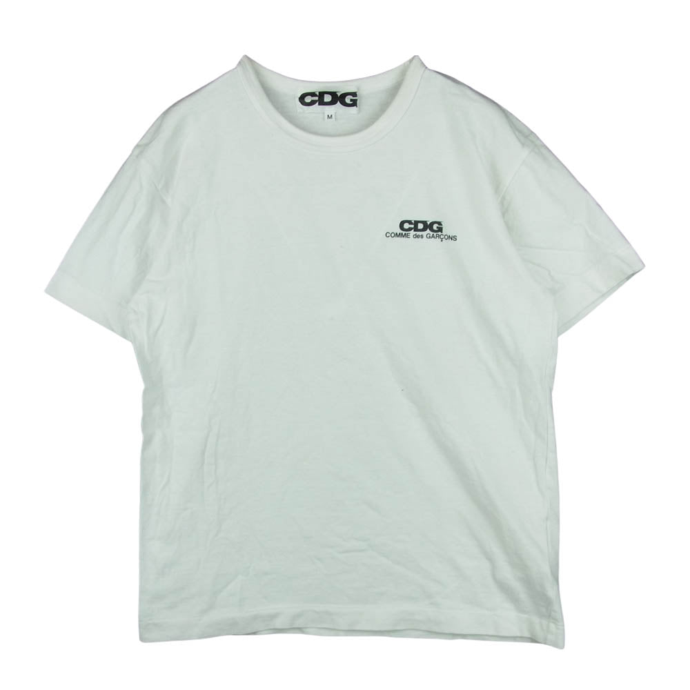 COMME des GARCONS コムデギャルソン SZ-T029 AD2020 CDG LOGO PRINT TEE ロゴ プリント 半袖 Tシャツ ホワイト系 M【中古】