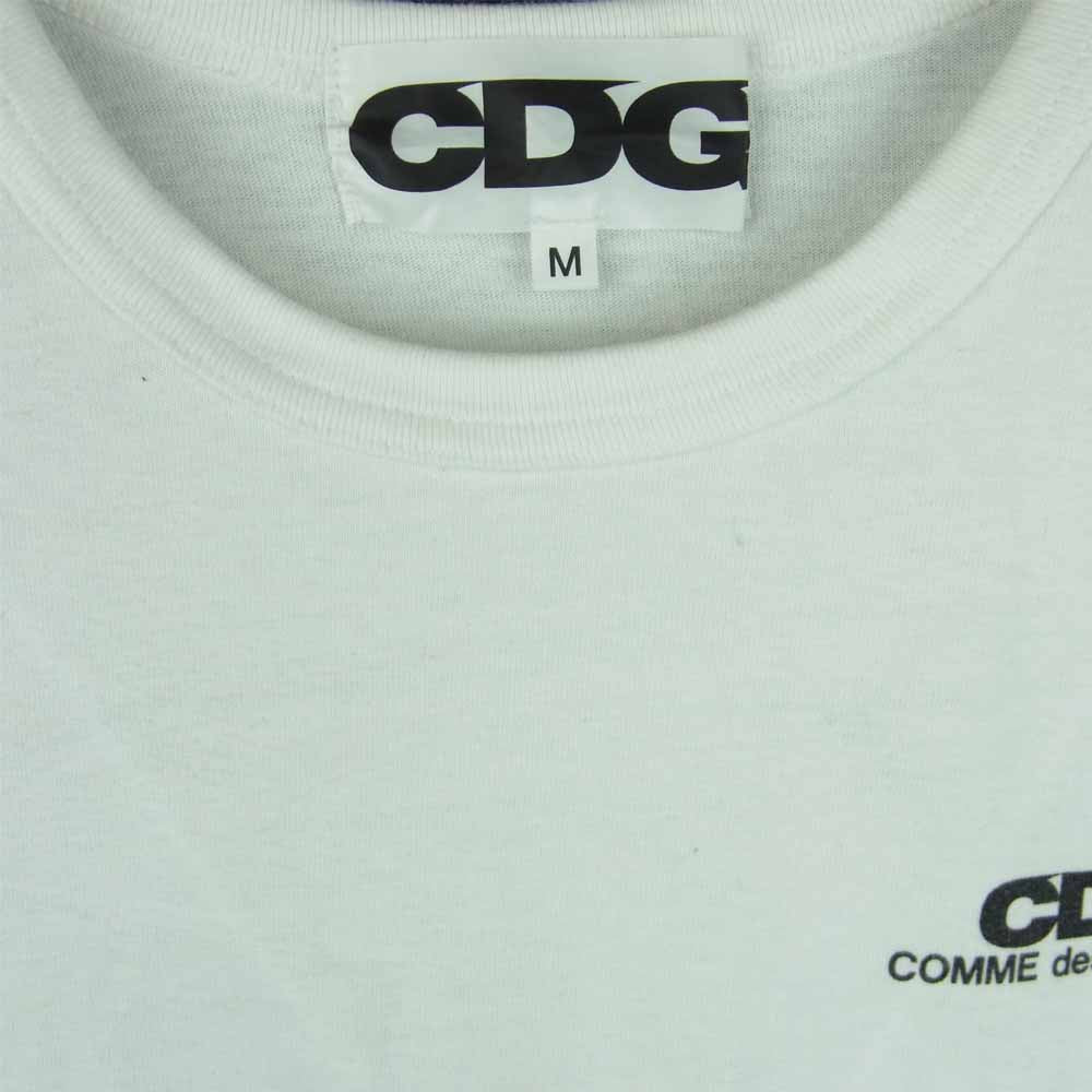 COMME des GARCONS コムデギャルソン SZ-T029 AD2020 CDG LOGO PRINT TEE ロゴ プリント 半袖 Tシャツ ホワイト系 M【中古】