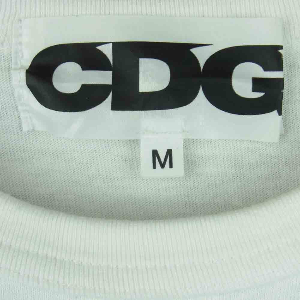 COMME des GARCONS コムデギャルソン SZ-T029 AD2020 CDG LOGO PRINT TEE ロゴ プリント 半袖 Tシャツ ホワイト系 M【中古】