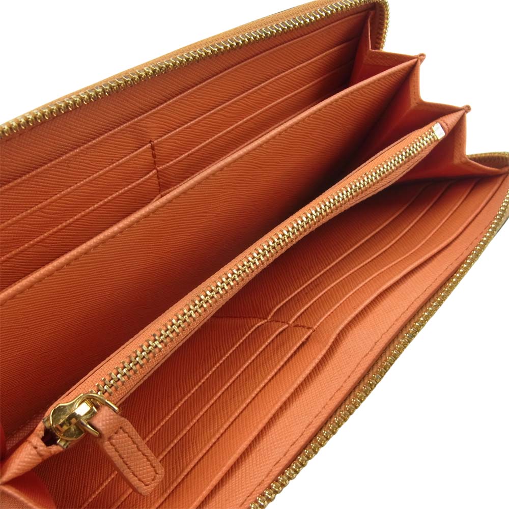 MCM エム・シー・エム F2871 総柄 ラウンドジップ ウォレット 長財布 韓国製 ブラウン系【中古】