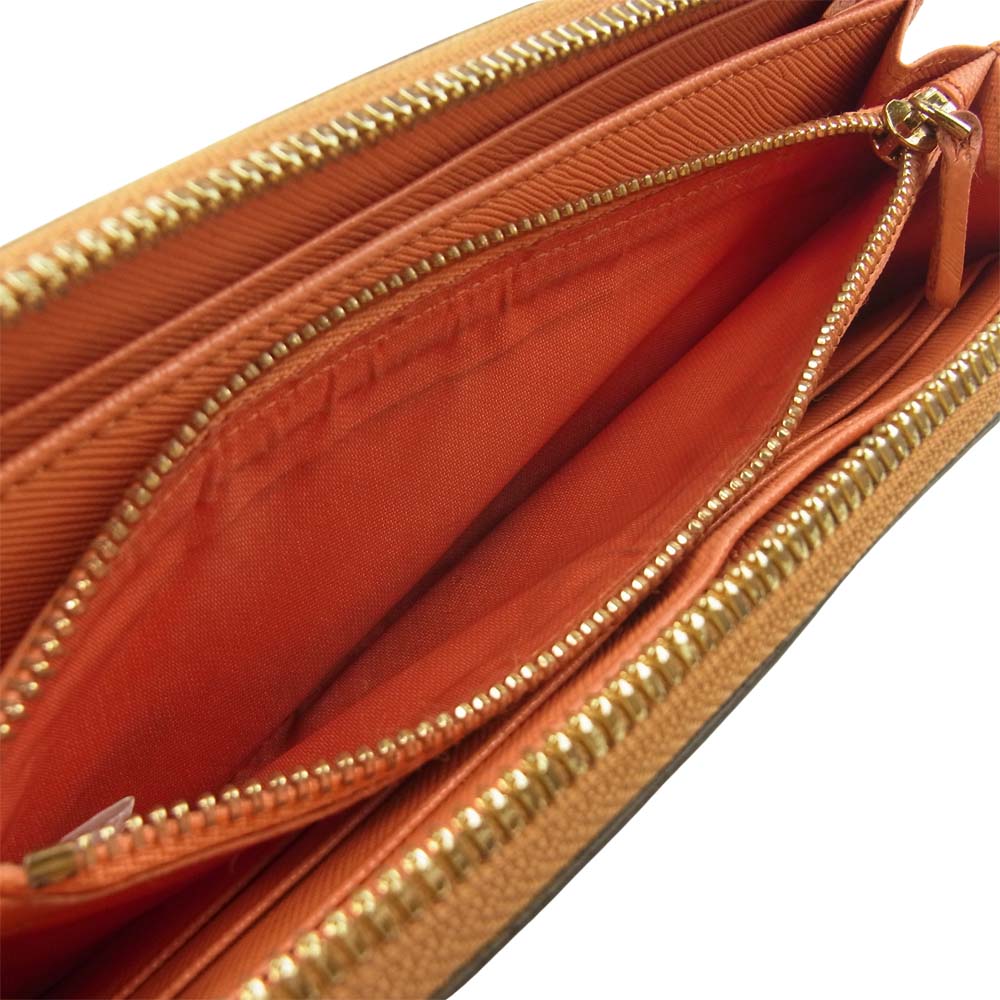 MCM エム・シー・エム F2871 総柄 ラウンドジップ ウォレット 長財布 韓国製 ブラウン系【中古】