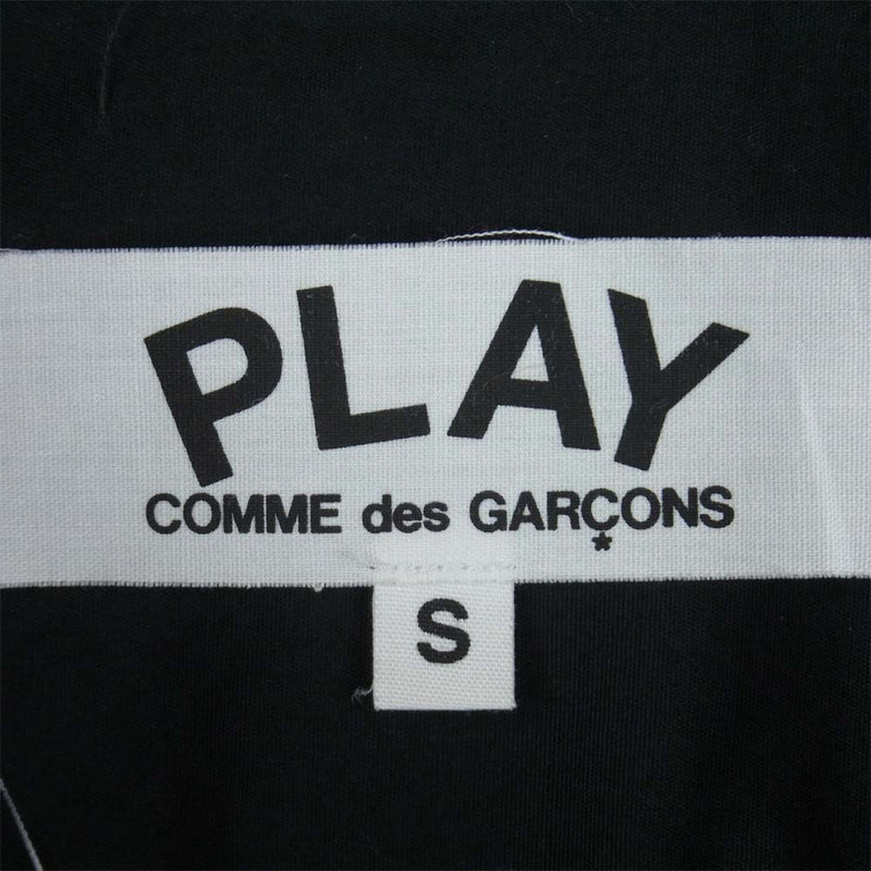 COMME des GARCONS コムデギャルソン AZ-B004 PLAY プレイ AD2016 ハート刺繍 長袖 シャツ ブラック系 S【中古】