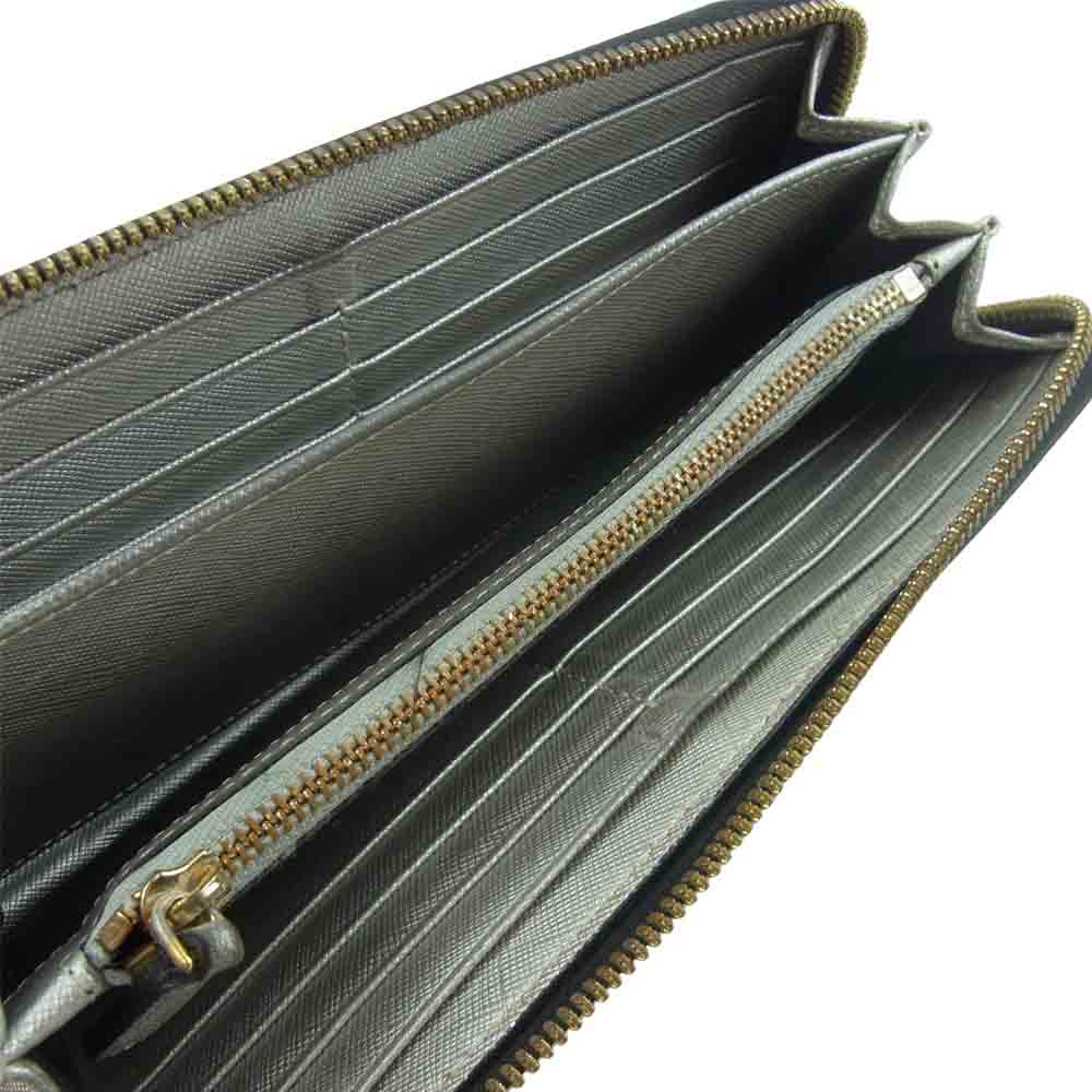 MCM エム・シー・エム ヴィセトス オリジナル ジップアラウンド ウォレット 長財布 韓国製 ブラック系【中古】