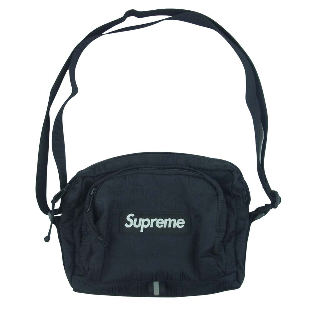 Supreme シュプリーム 19SS shoulder bag ロゴ 総柄 ショルダー バッグ 中国製 ブラック系【中古】