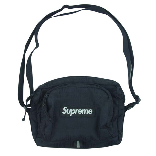 Supreme シュプリーム 19SS shoulder bag ロゴ 総柄 ショルダー バッグ 中国製 ブラック系【中古】
