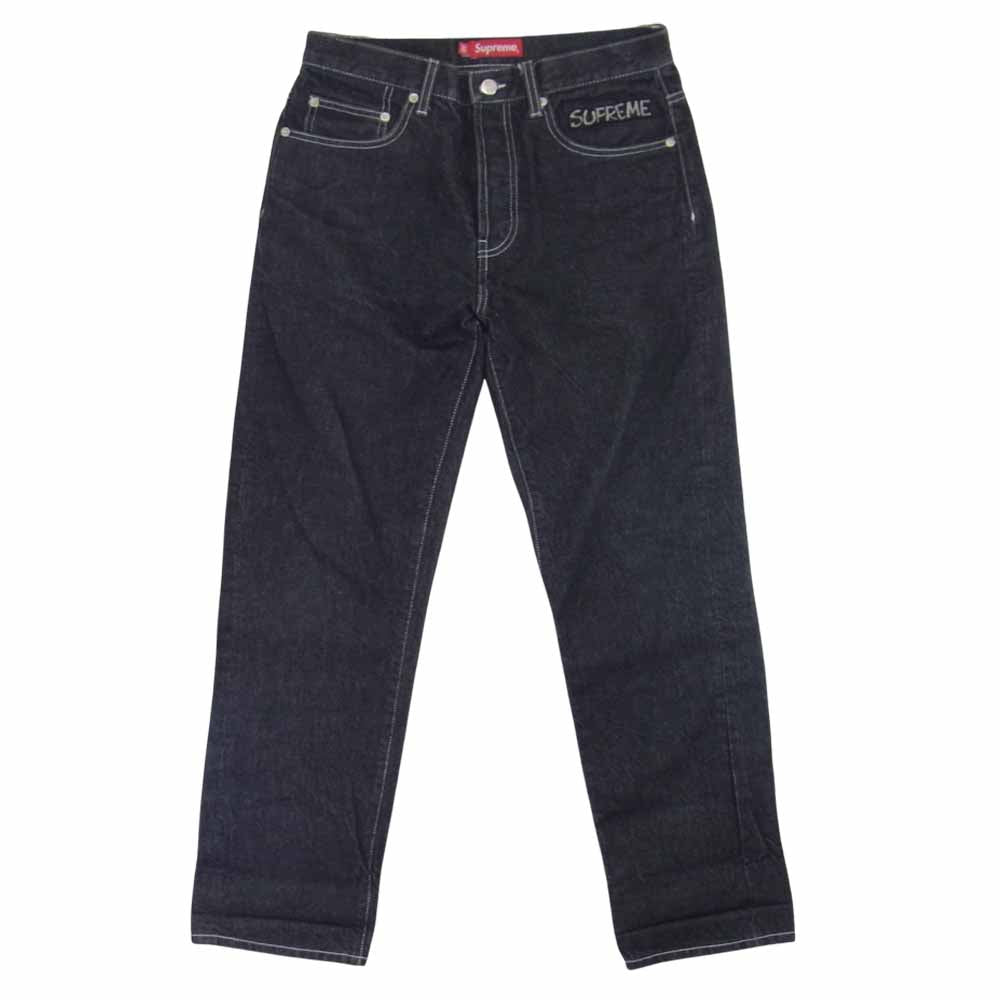 Supreme シュプリーム 20AW Smurfs Regular Jeans スマーフ レギュラー ジーンズ ブラック デニム パンツ ブラック系 30【中古】