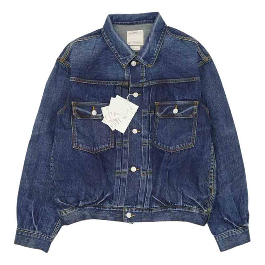VISVIM ビズビム 21SS 0121105006005 SS101XX JKT DRY DMGD-1006 加工 デニム ジャケット インディゴブルー系 1【新古品】【未使用】【中古】