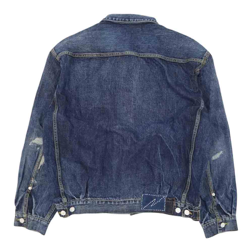 VISVIM ビズビム 21SS 0121105006005 SS101XX JKT DRY DMGD-1006 加工 デニム ジャケット インディゴブルー系 1【新古品】【未使用】【中古】