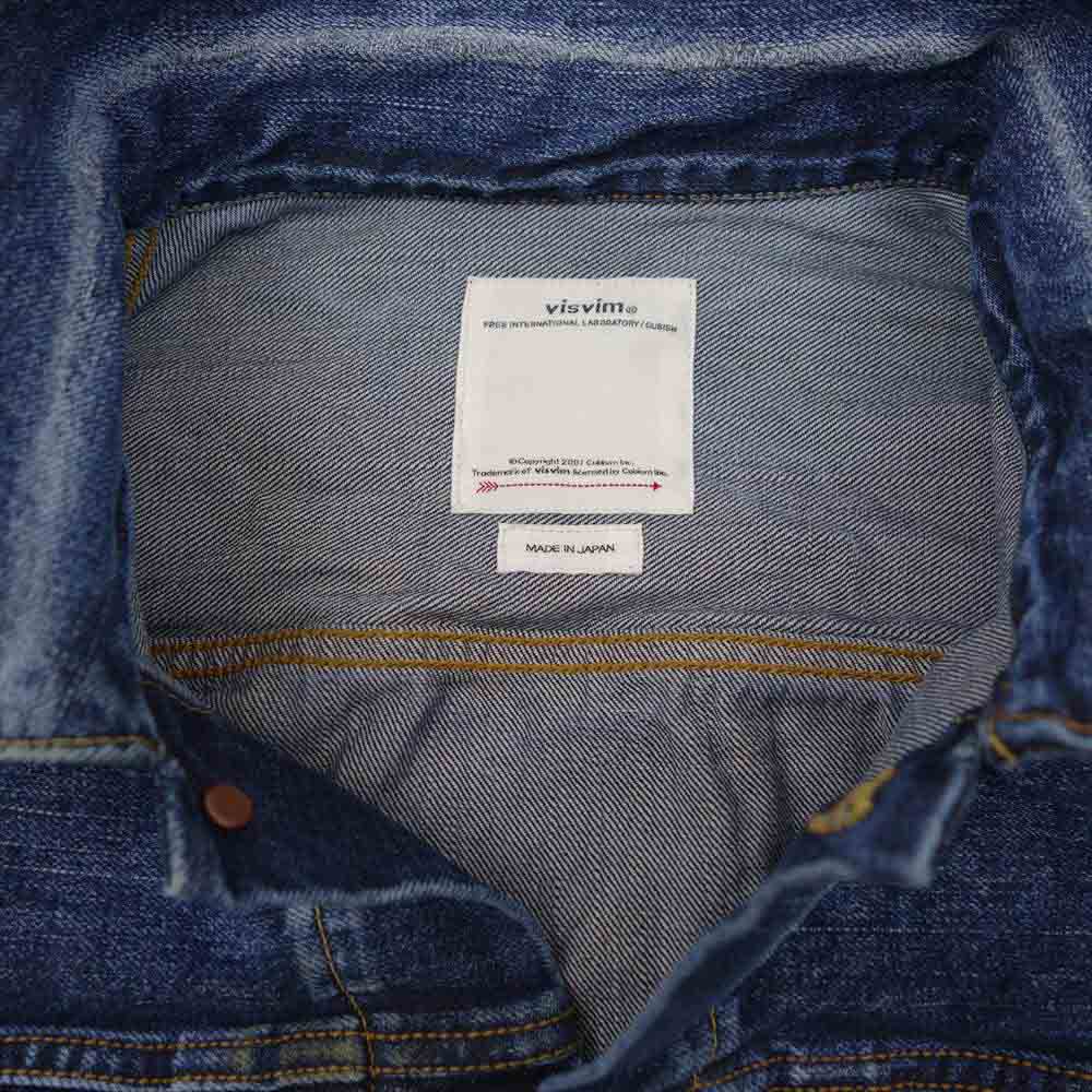 VISVIM ビズビム 21SS 0121105006005 SS101XX JKT DRY DMGD-1006 加工 デニム ジャケット インディゴブルー系 1【新古品】【未使用】【中古】
