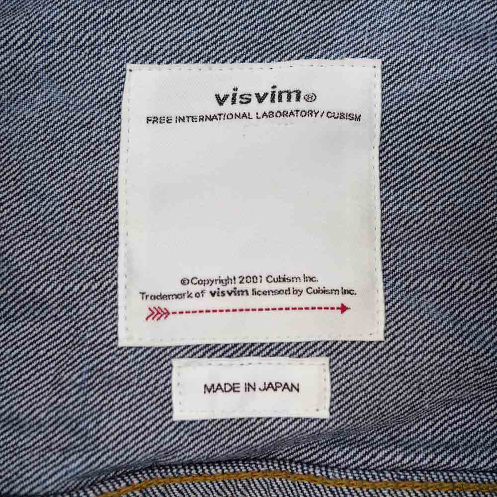 VISVIM ビズビム 21SS 0121105006005 SS101XX JKT DRY DMGD-1006 加工 デニム ジャケット インディゴブルー系 1【新古品】【未使用】【中古】