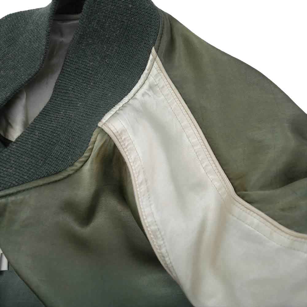 VISVIM ビズビム 21SS 0121105013021 DOUGLAS JKT ダグラス ジャケット ダメージ 加工 サテン スワジャン スーベニア  カーキ系 1【新古品】【未使用】【中古】