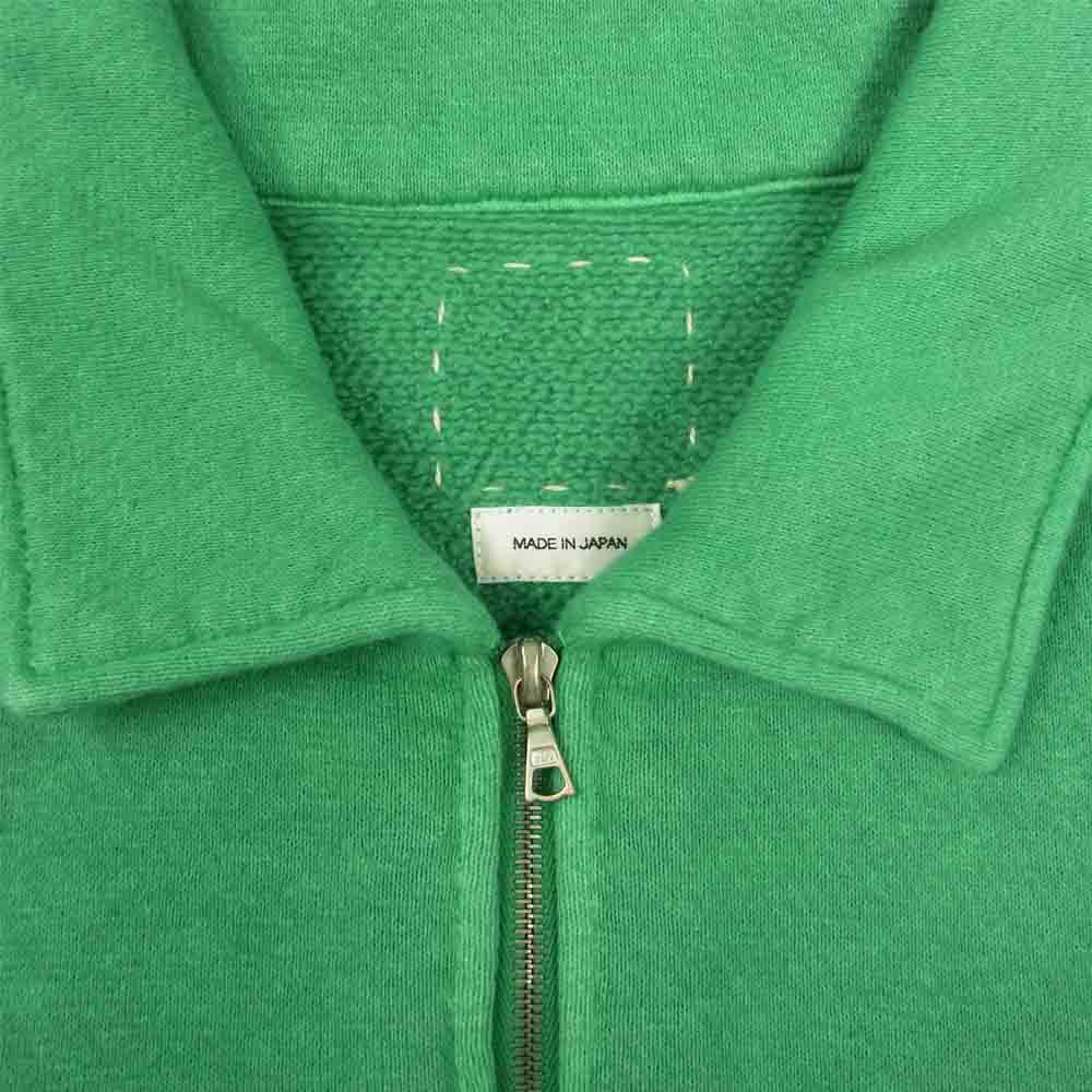 VISVIM ビズビム 0121205010011 JUMBO SWEAT ZIP P.O. UNEVEN DYE ジャンボ スウェット ジップ プルオーバー 加工 グリーン系 1【新古品】【未使用】【中古】