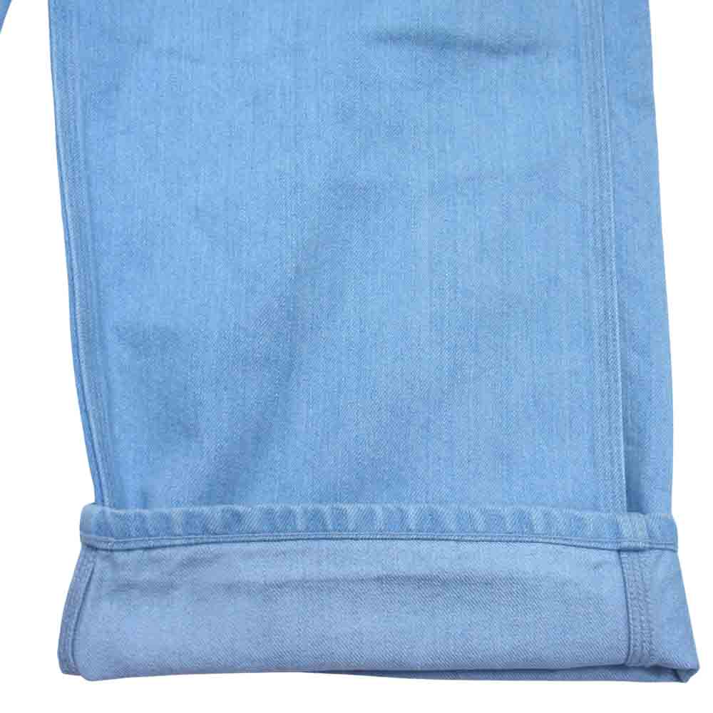 キジ SHIMA ICEBLUE コットンテンセル シンチバック ワイド デニム インディゴブルー系 3【中古】