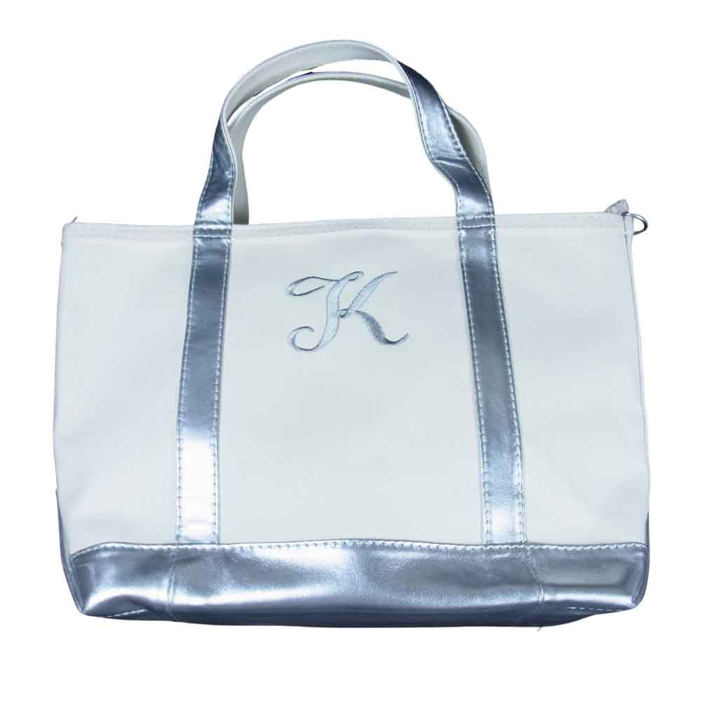 L.L.Bean エルエルビーン ショルダーストラップ付 キャンバス 2WAY トートバッグ ホワイト系【中古】