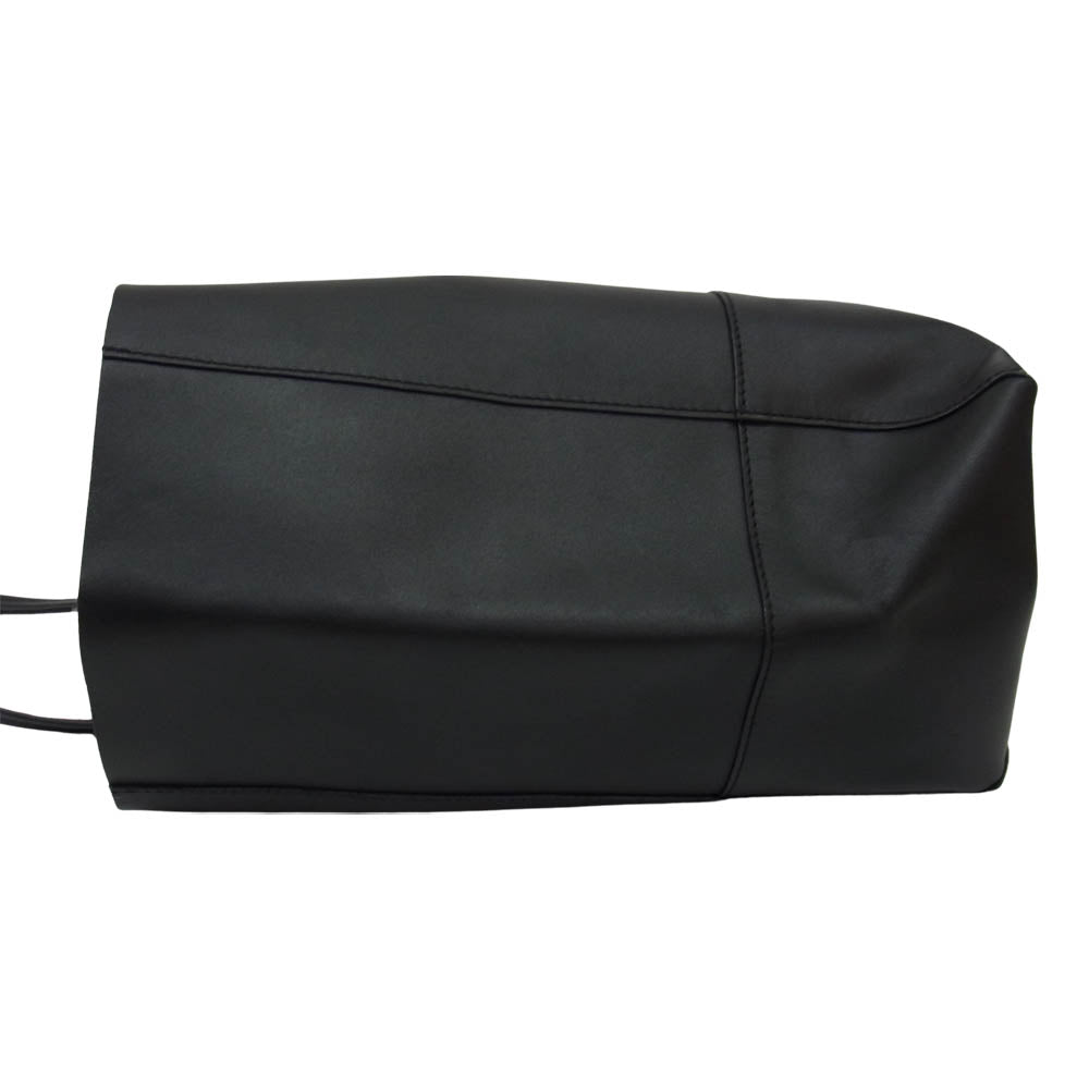 バーニーズニューヨーク レザー トートバッグ ブラック系【中古】