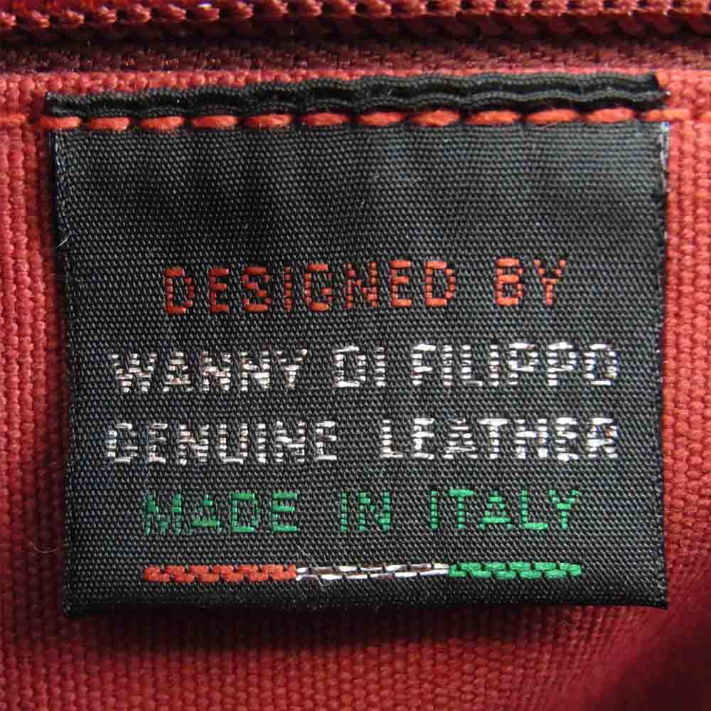 IL BISONTE イルビゾンテ 三日月型 レザー ショルダー バッグ イタリア製 レッド系【美品】【中古】