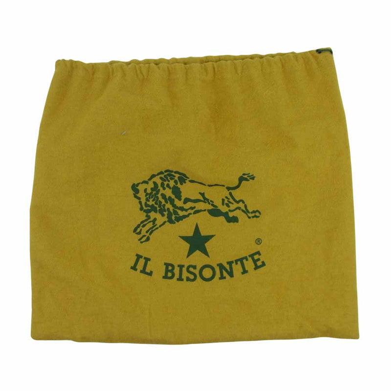 IL BISONTE イルビゾンテ 三日月型 レザー ショルダー バッグ イタリア製 レッド系【美品】【中古】