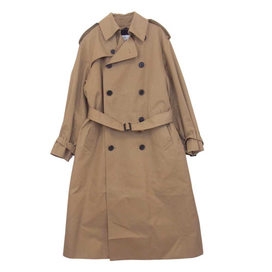 HYKE ハイク 183-17093 022 OVER SIZE TRENCH COAT ウールライナー付 撥水加工 高密度サージ オーバーサイズ トレンチコート ベージュ系 1【中古】