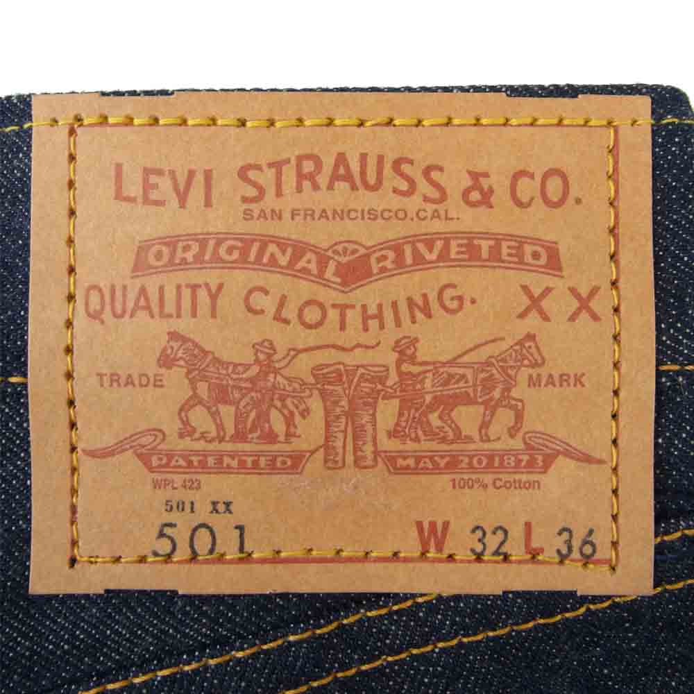 Levi's リーバイス 66501-0117 1966年復刻 日本製 501XX-501 BigE デニム パンツ W32 インディゴブルー系 32【新古品】【未使用】【中古】