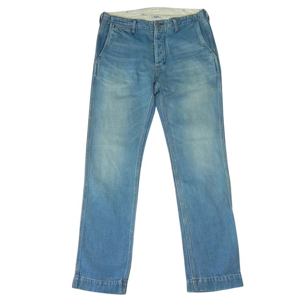 VISVIM ビズビム 0113105005032 DAMAGED CHINO SLIM ダメージ 加工 デニム チノ インディゴブルー系 1【中古】