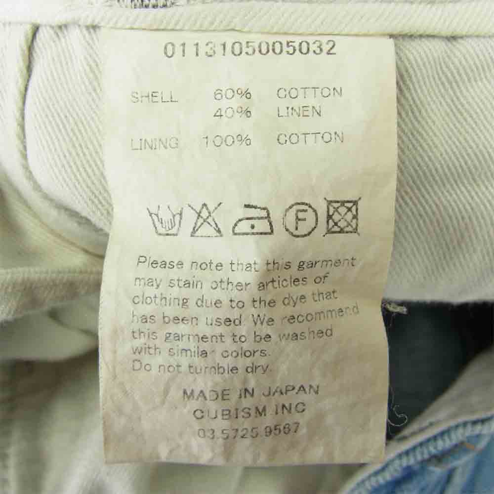 VISVIM ビズビム 0113105005032 DAMAGED CHINO SLIM ダメージ 加工 デニム チノ インディゴブルー系 1【中古】