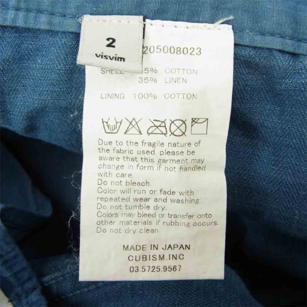 VISVIM ビズビム 0113205008023 SCOUT PANTS N . D HERRINGBONE スカウト パンツ ヘリンボーン ブルー系 2【中古】