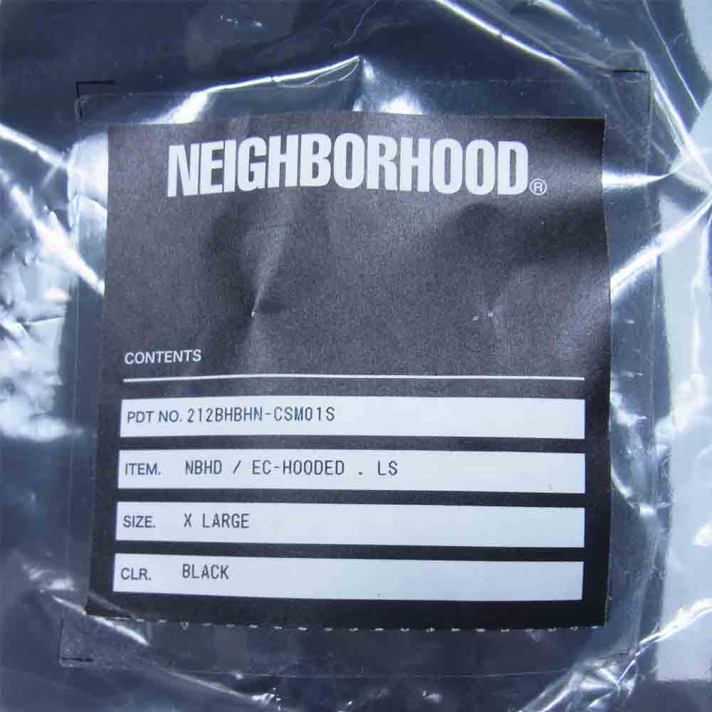 NEIGHBORHOOD ネイバーフッド 21AW 212BHBHN-CSM01S BOUNTY HUNTER バウンティハンター EC-HOODED . LS コラボ プルオーバー フーディ パーカー ブラック系 XL【新古品】【未使用】【中古】