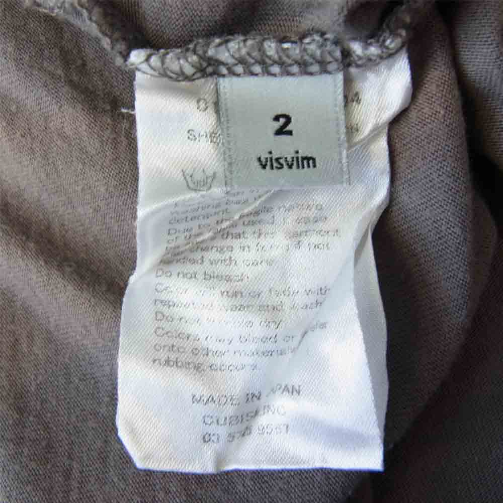 VISVIM ビズビム 14SS 0114105010004 D.SCOOP CREW S/S Tシャツ 半袖 グレー系 2【中古】
