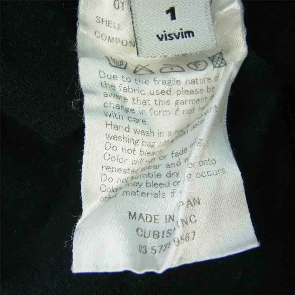 VISVIM ビズビム 0112305009001 SUBLIG CREW NECK TEE クルー ネック パンピング Tシャツ 半袖 ブラック系 1【中古】