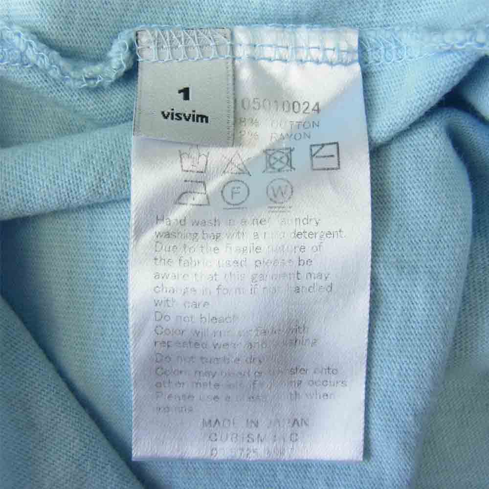 VISVIM ビズビム 17SS 0117105010024 JUMBO VINTAGE TEE S / S ジャンボ ビンテージ Tシャツ 半袖 ブルー系 1【中古】