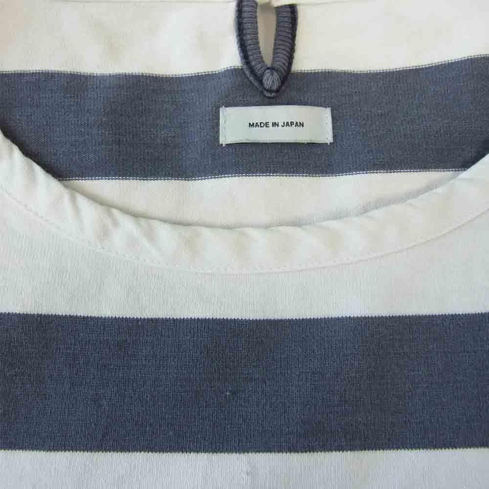 VISVIM ビズビム 14AW 0114205010034 BORDER CREW L/S ボーダー クルー  長袖 グレー系 ホワイト系 1【中古】