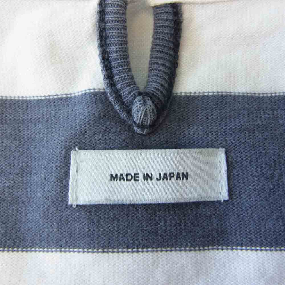 VISVIM ビズビム 14AW 0114205010034 BORDER CREW L/S ボーダー クルー  長袖 グレー系 ホワイト系 1【中古】