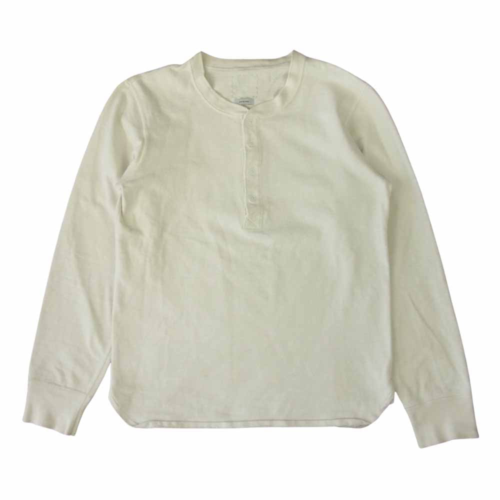 VISVIM ビズビム 15AW BRUSHED HENLEY L/S ヘンリー ネック 長袖 オフホワイト系 2【中古】