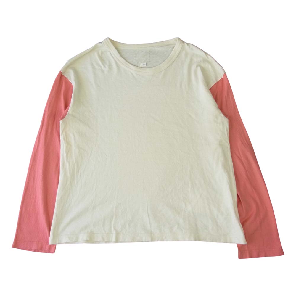 VISVIM ビズビム 21SS 0121105010021 BASEBALL TEE L/S C/WS ベースボール Tシャツ 長袖 ピンク系 ホワイト系 1【中古】