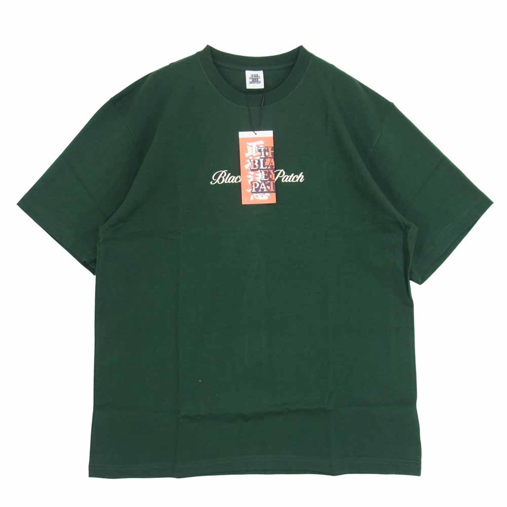 ブラックアイパッチ BEPFW21TE14 ROYAL SCRIPT TEE Tシャツ 半袖 グリーン系 L【新古品】【未使用】【中古】