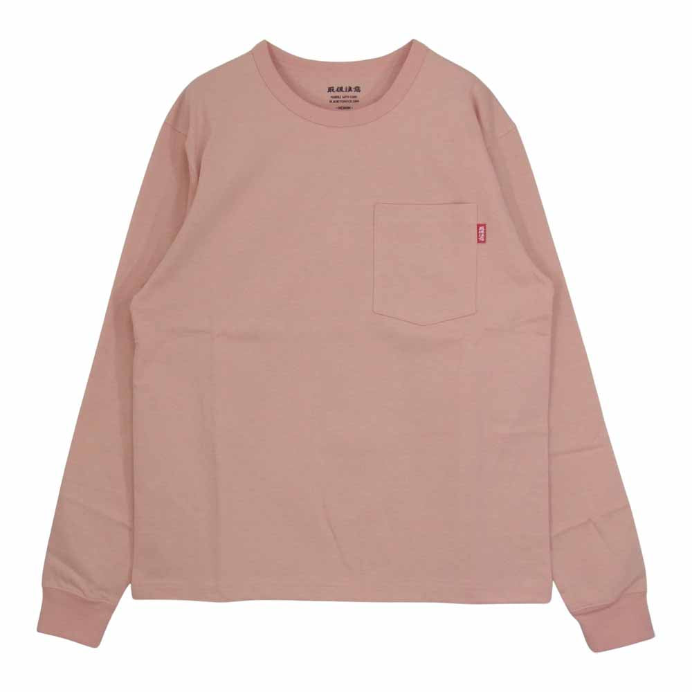ブラックアイパッチ BEPFW21TE21 HANDLE WITH CARE CREW POCKET L/S TEE Tシャツ 長袖 ピンク系 M【新古品】【未使用】【中古】