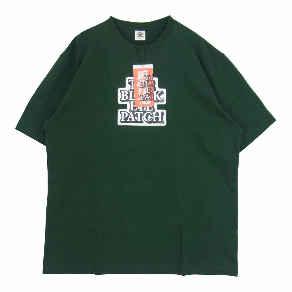 ブラックアイパッチ BEPFW21TE12 ロゴ プリント Tシャツ 半袖 グリーン系 XL【新古品】【未使用】【中古】