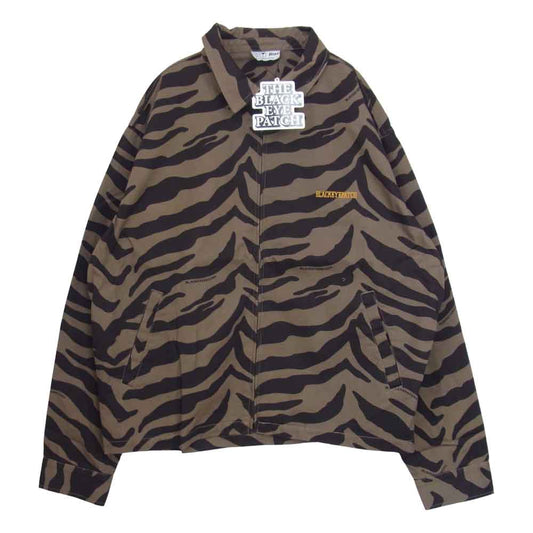 ブラックアイパッチ BEPSS20OT04 ZEBRE STRIPED JACKET ゼブラ ストライプ ワーク ジャケット ブラウン系 XXL【新古品】【未使用】【中古】