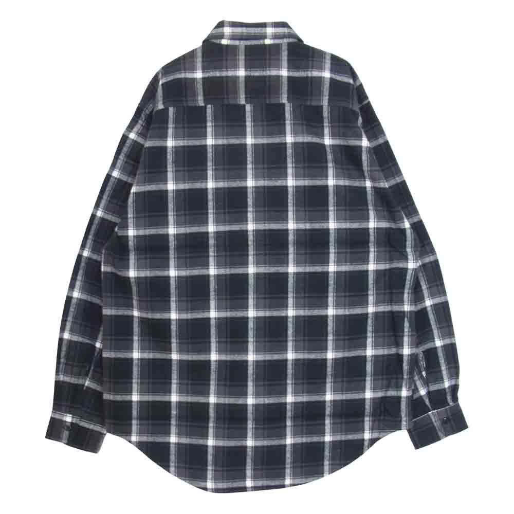ブラックアイパッチ BEPFW21TP05 B EMBLEM FLANNEL SHIRTS エンブレム フランネル シャツ 長袖 ブラック系 L【新古品】【未使用】【中古】