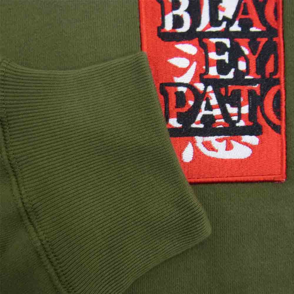 ブラックアイパッチ BEPSS21TP16 HANDLE WITH CARE CREW SWEAT クルー スウェット カーキ系 L【新古品】【未使用】【中古】