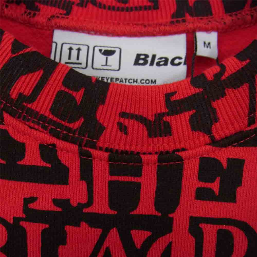 ブラックアイパッチ BEPFW20TP15 ロゴ 総柄 スウェット レッド系 M【新古品】【未使用】【中古】
