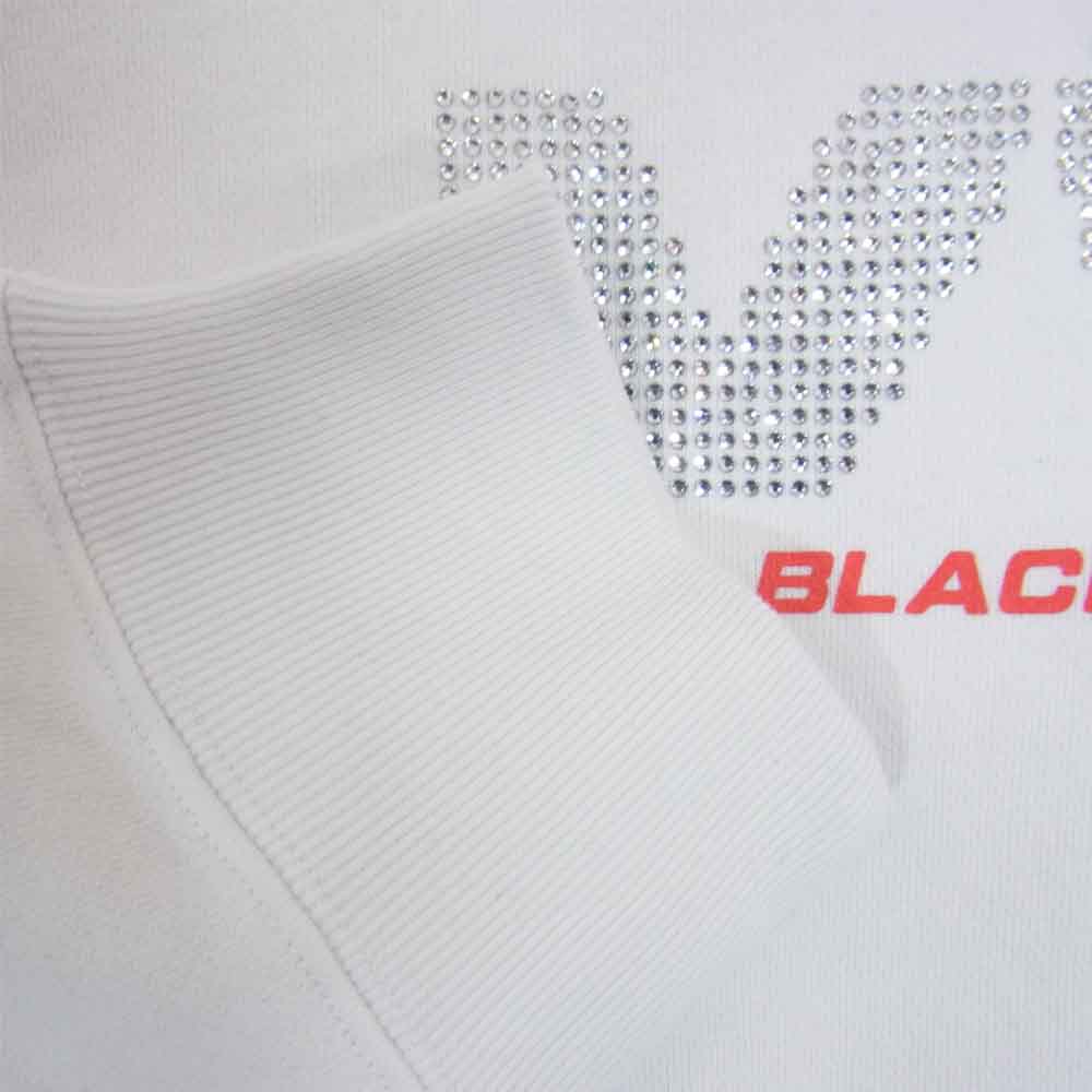 ブラックアイパッチ BEPFW21TP18 VVS RHINESTONE CREW SWEAT ライン ストーン スウェット ホワイト系 M【新古品】【未使用】【中古】