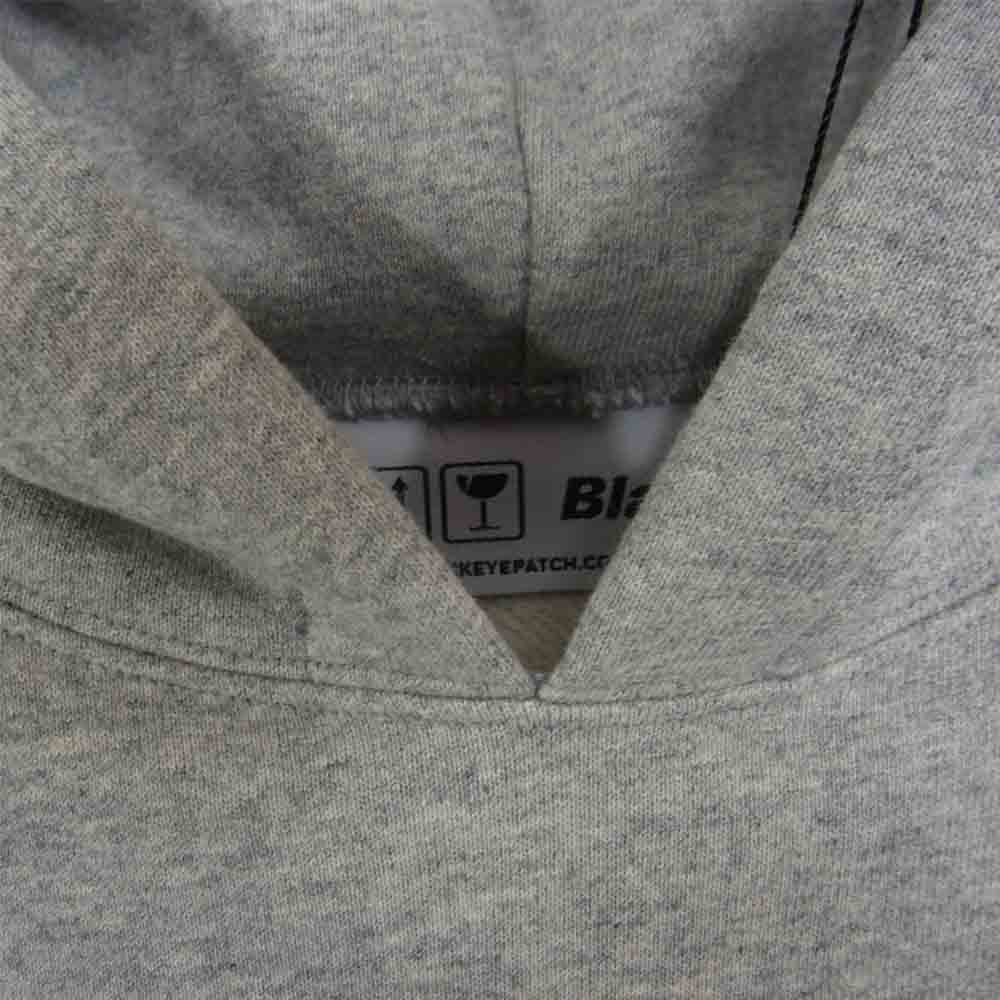 ブラックアイパッチ BEPFW20TP23 HOT LABEL HOODIE ホット ラベル フーディー グレー系 L【新古品】【未使用】【中古】