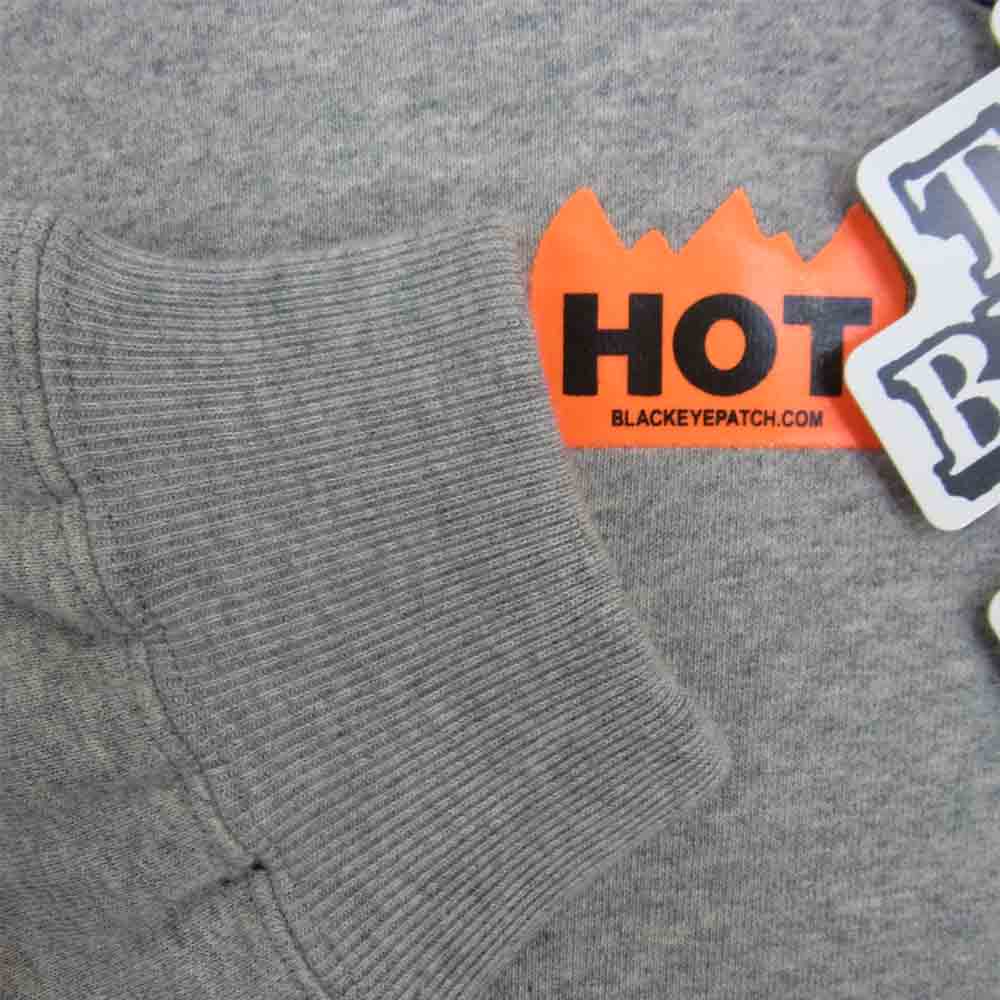 ブラックアイパッチ BEPFW20TP23 HOT LABEL HOODIE ホット ラベル フーディー グレー系 L【新古品】【未使用】【中古】
