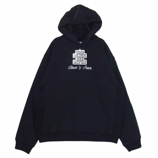 ブラックアイパッチ BEPFW21TP04 ROYAL SCRIPT HOODIE ロイヤル スクリプト フーディー ブラック系 M【新古品】【未使用】【中古】