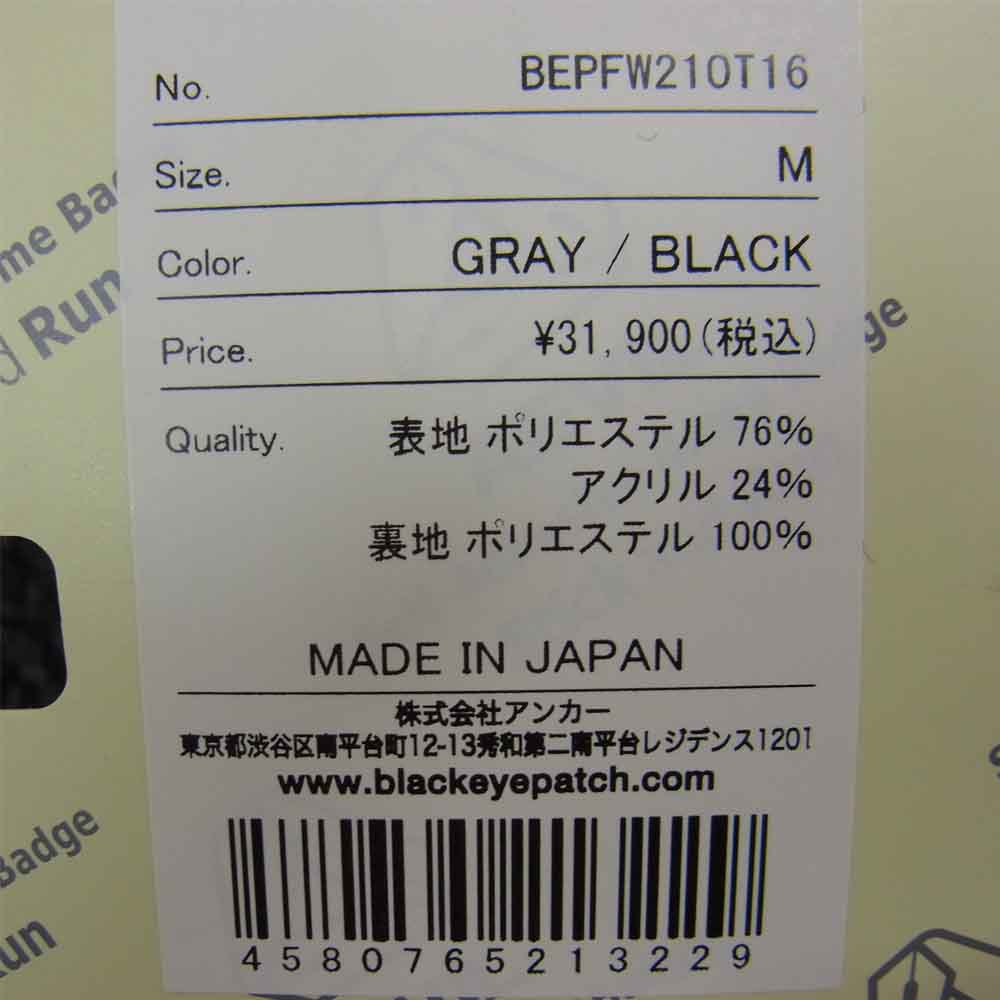ブラックアイパッチ BEPFW21OT16 BEEZ EYE RAGLAN FLEEXE JACKET フリース ジャケット グレー系 M【新古品】【未使用】【中古】